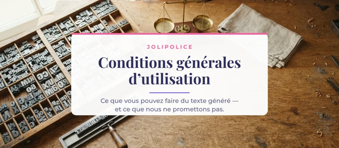 Conditions générales d&rsquo;utilisation