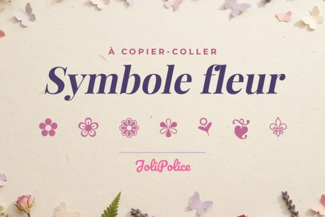 Symbole fleur ✿ ❀ ✾ à copier-coller